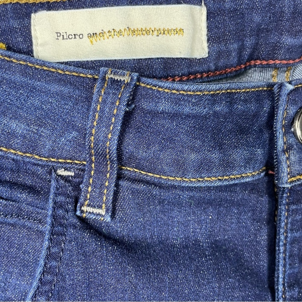 Anthropologie Jeans Women’s Sz 30 Blue Pilcro Straight Leg SuperScript Mid Rise - Picture 6 of 9